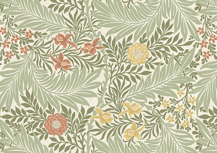 William Morris At Home Larkspur, Nettle - Roller Blind - Image 6